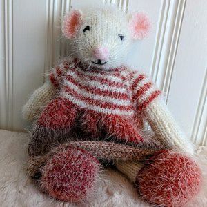 Meet Solveig Mousehandmade tricot stuffed animal baby shower -birthday gift 15